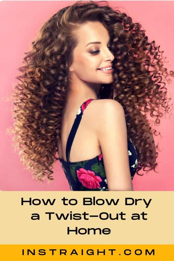 girl with a blow dry twist out